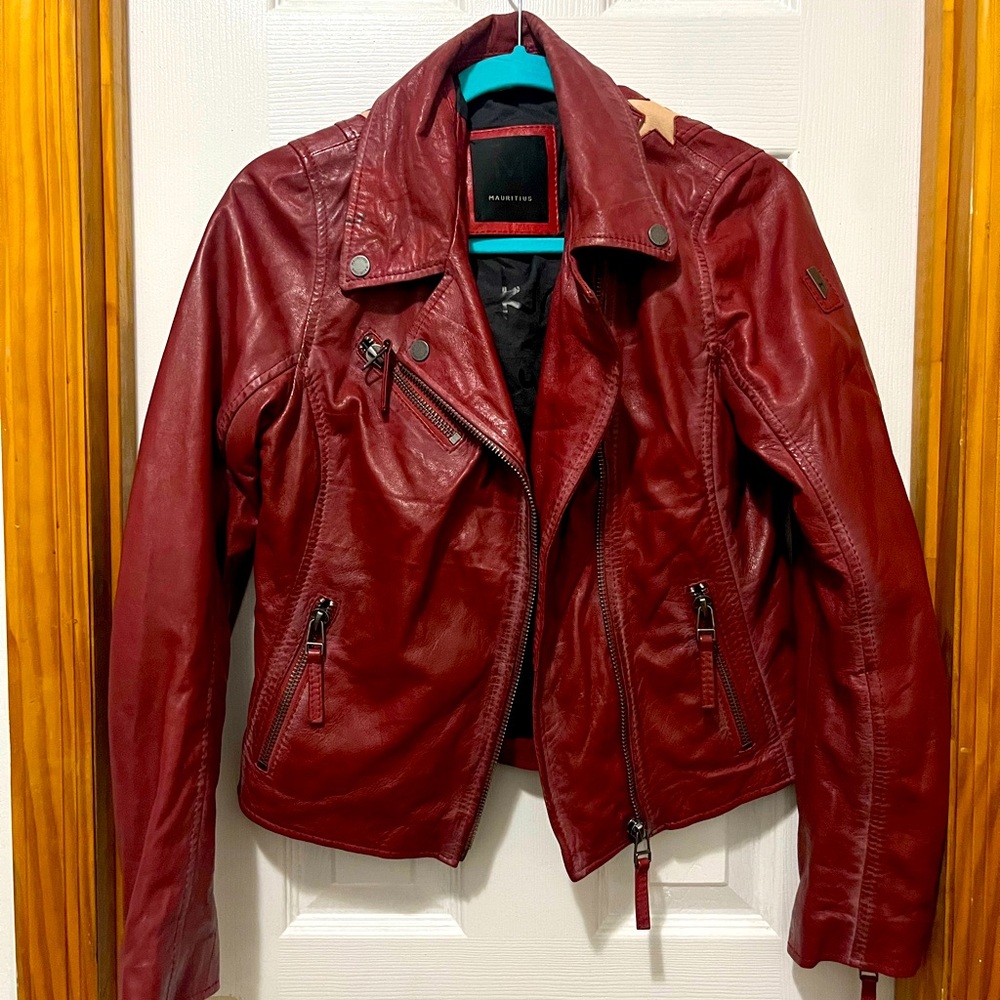Burgundy Leather Jacket